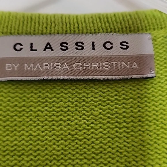 Vintage Classic Marisa Christina Green Golf Course Button Down Sweater Graphic - Picture 4 of 13